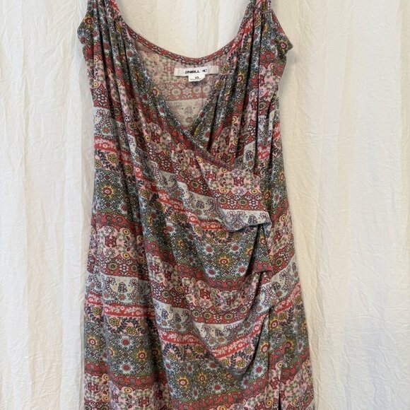 O'Neill Womens Size XS Floral Geometric Print Wrap Dress - Picture 8 of 15
